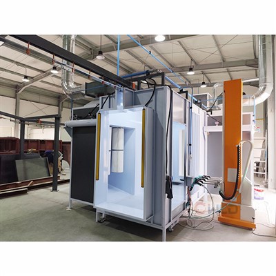 Línia automàtica de recobriment en pols per a la producció de productes industrials